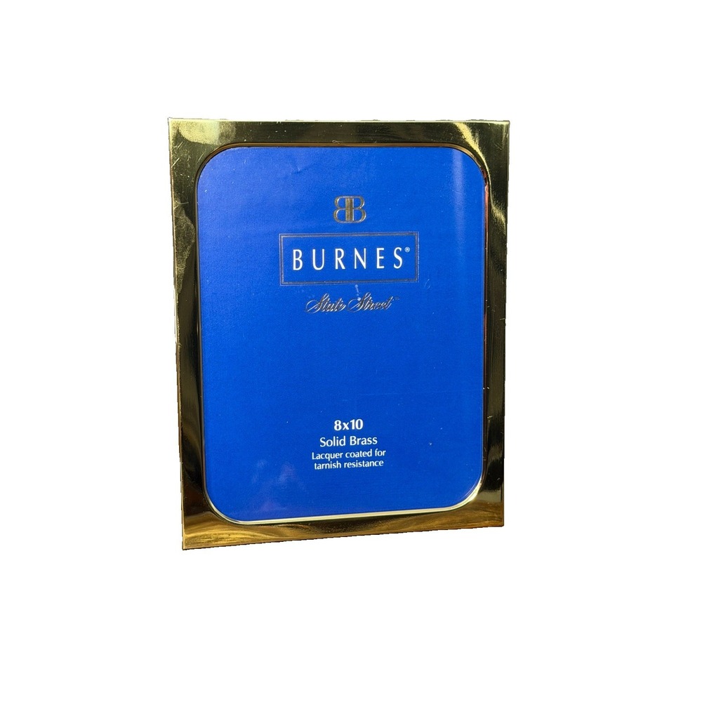 Burnes State Street Photo Frame NEW Solid Brass Lacquer Coated 8x10 READ